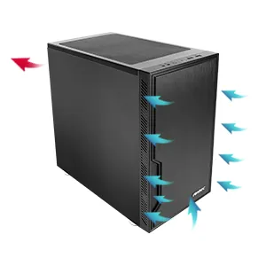 Antec VSK10 Cabinet mATX mini Tower PC Case (Black) overview 5