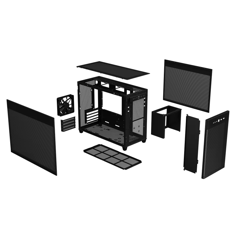 Asus Prime AP201 (M-ATX) Mini Tower Cabinet (Black) overview 4