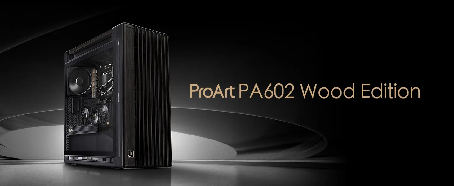 Asus ProArt PA602 Wood Edition Tempered Glass E-Atx Mid Tower Cabinet overview 1