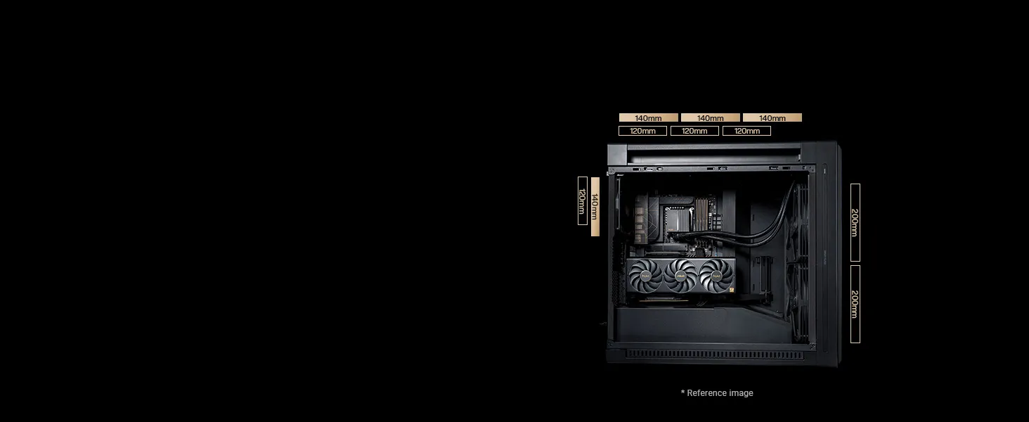 Asus ProArt PA602 Wood Edition Tempered Glass E-Atx Mid Tower Cabinet overview 4