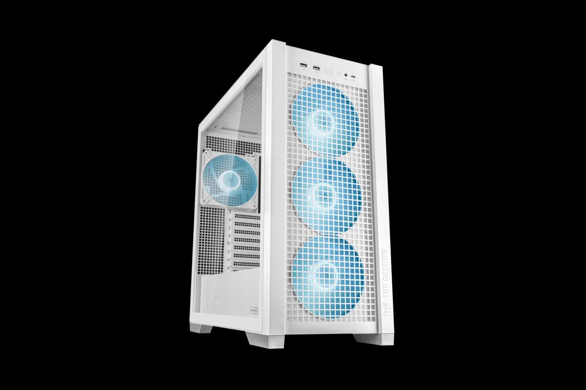 Asus Tuf Gaming GT302 Argb Eatx Mid Tower Cabinet (White) overview 2
