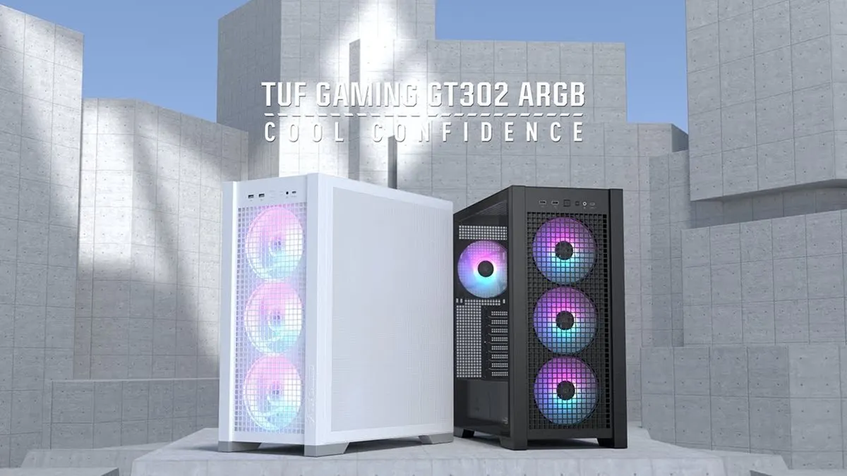 Asus Tuf Gaming GT302 Argb Eatx Mid Tower Cabinet (White) overview 4