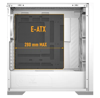 Asus Tuf Gaming GT302 Argb Eatx Mid Tower Cabinet (White) overview 9