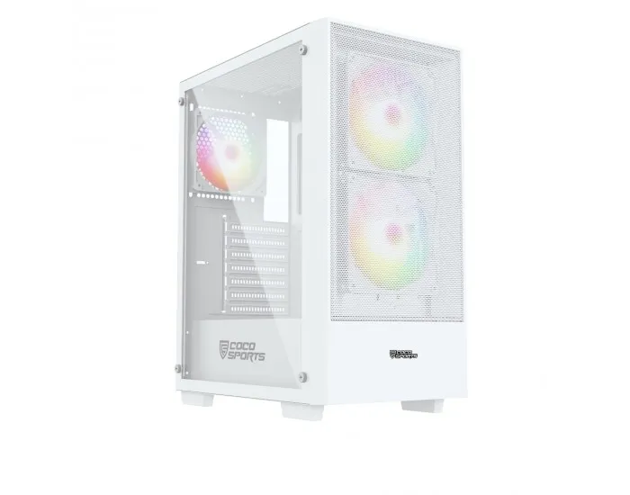 COCONUT Core 300M Gaming Cabinet, Mid ATX - White overview 1