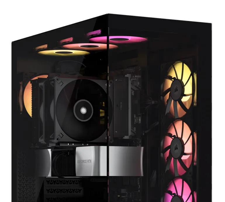 CORSAIR 3500X ARGB Tempered Glass Mid-Tower PC Case (Black) overview 4