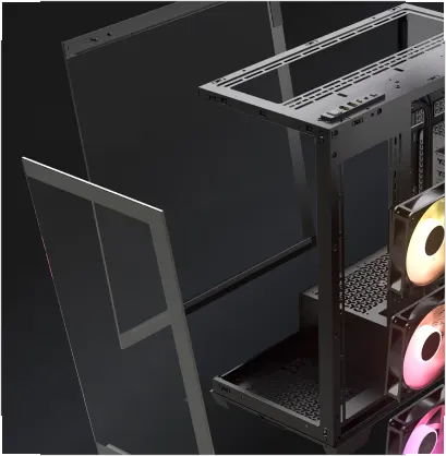 CORSAIR 3500X ARGB Tempered Glass Mid-Tower PC Case (Black) overview 7