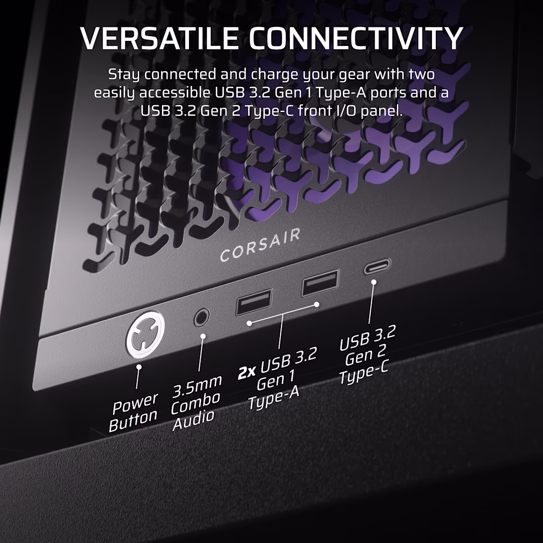 CORSAIR Frame 4000D RS ARGB Modular Mid-Tower ATX Cabinet (Black) overview 7