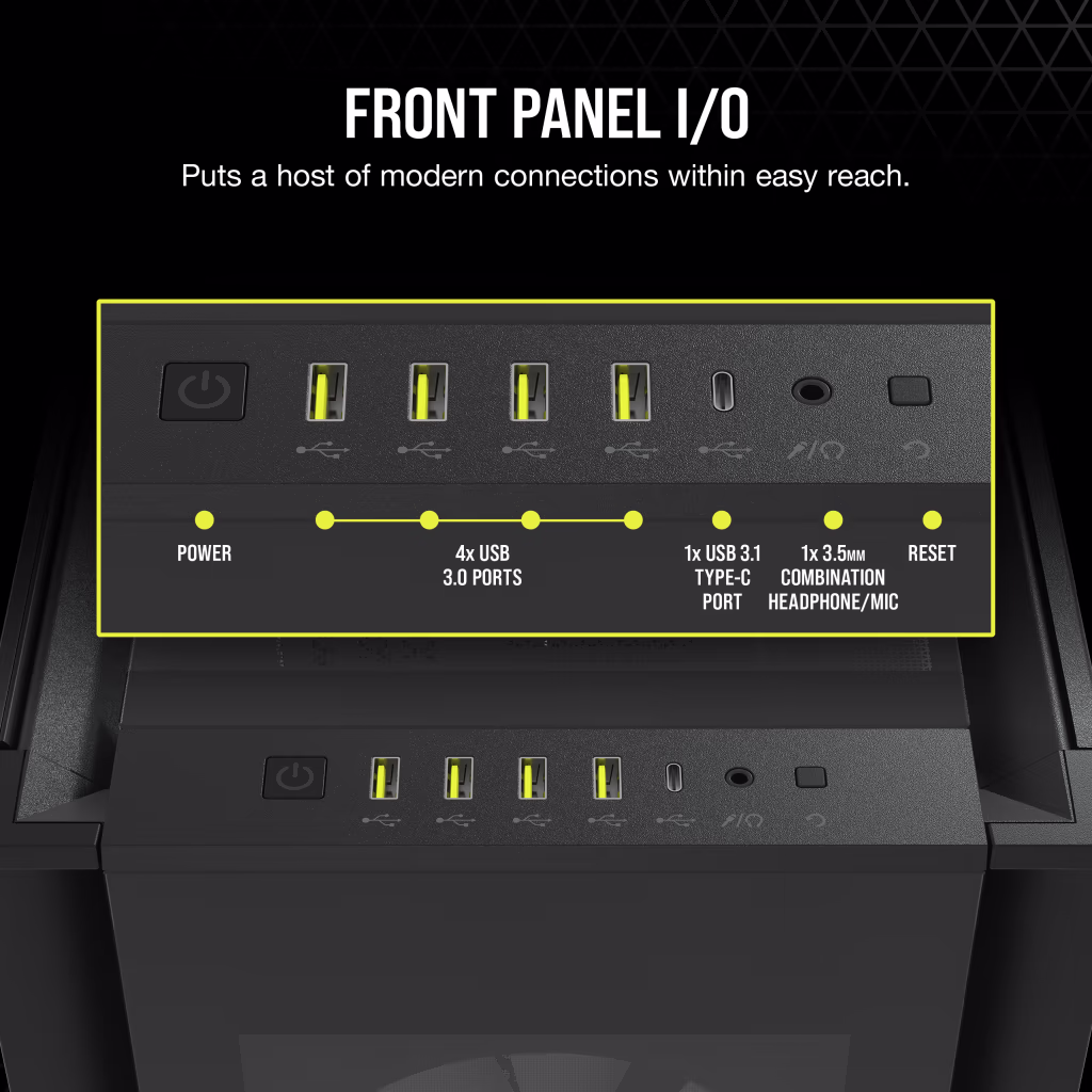 CORSAIR ICUE 7000X RGB (ATX) Cabinet (Black) overview 11