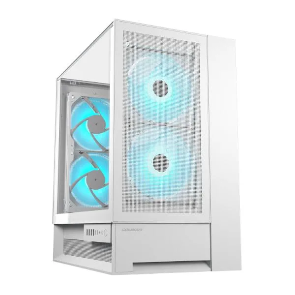 COUGAR OmnyX Mid-Tower ATX Panoramic PC Case (White)