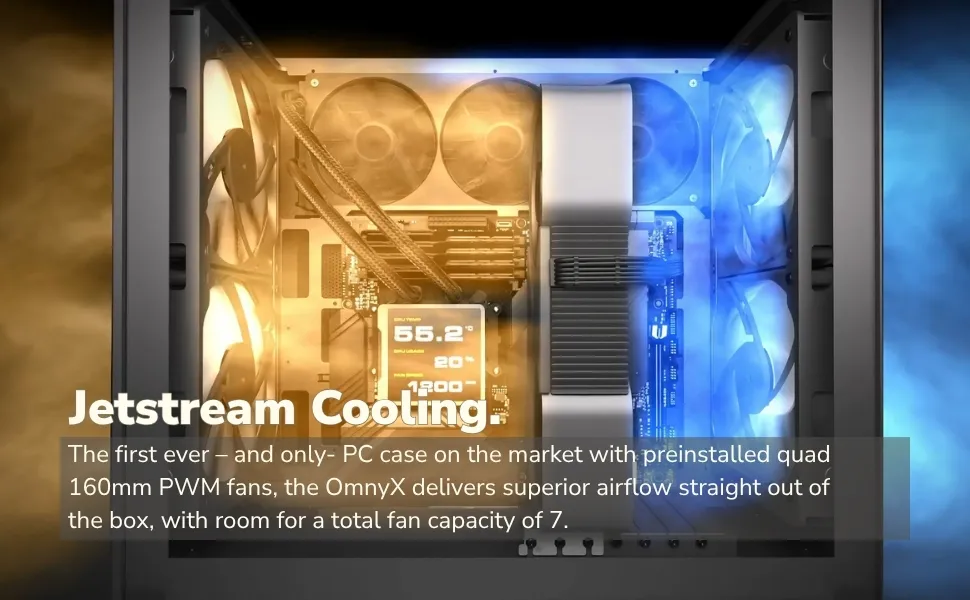 COUGAR OmnyX Mid-Tower ATX Panoramic PC Case overview 1