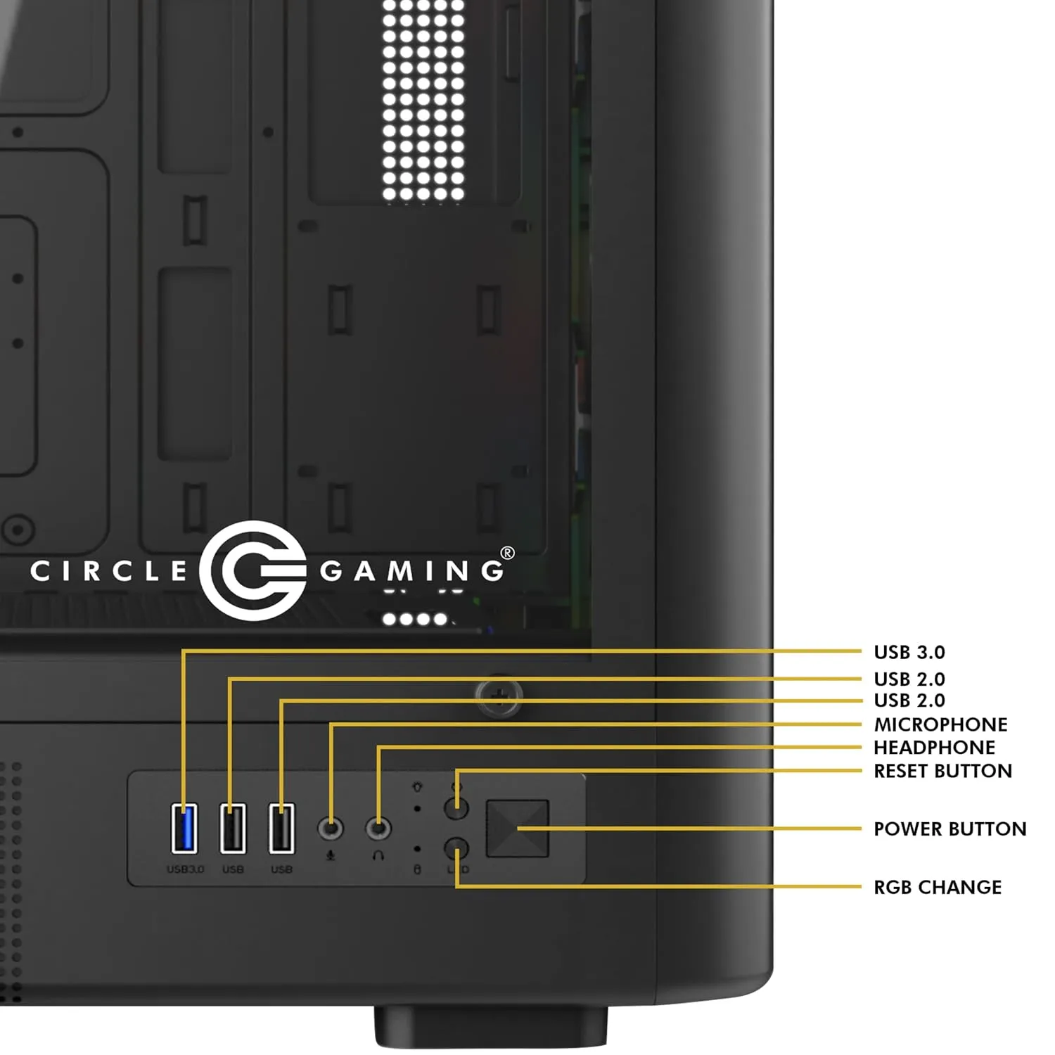 Circle Amazer X1 ATX Mid Tower Case overview 2