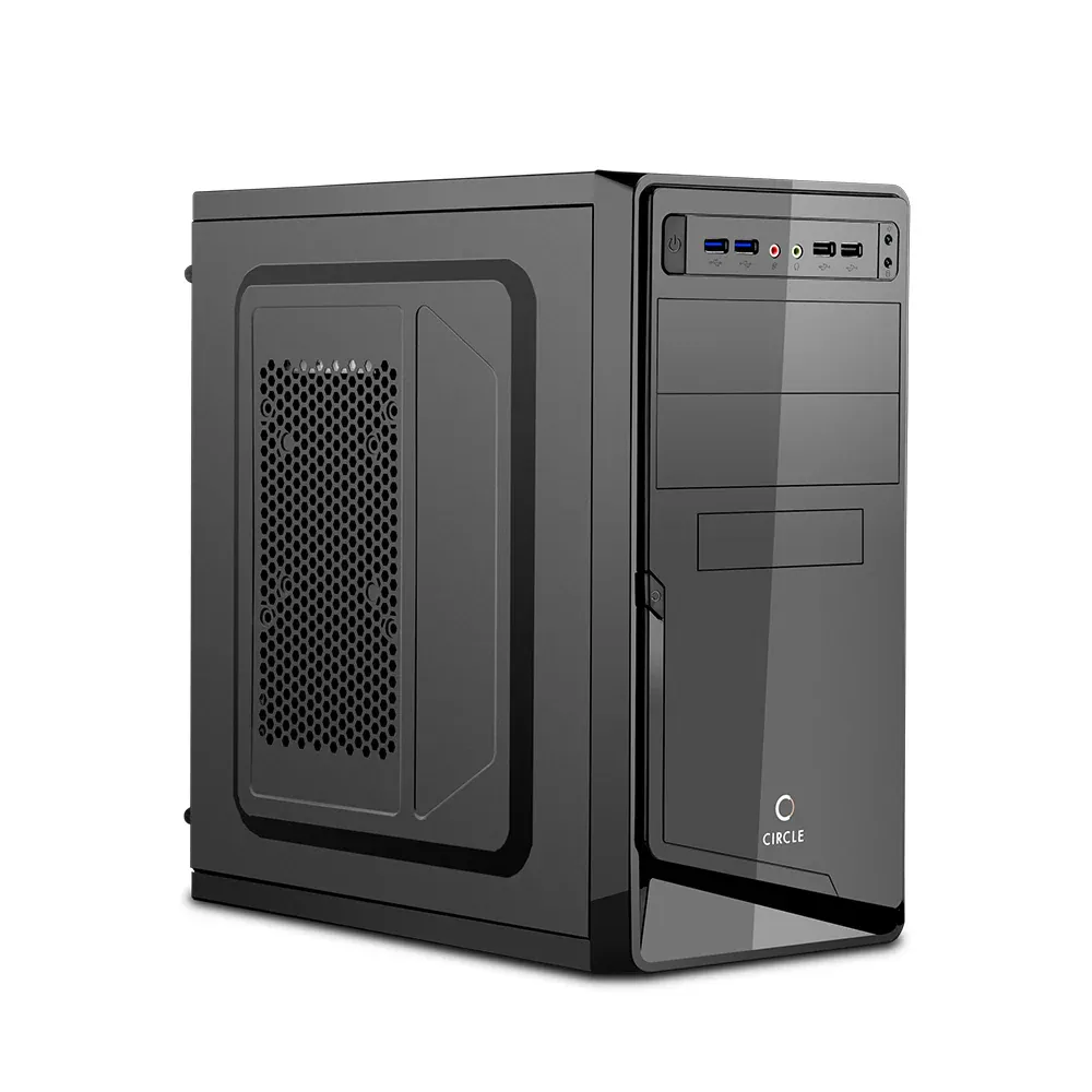 Circle Elan Desktop Cabinet with SMPS (Black) overview 1