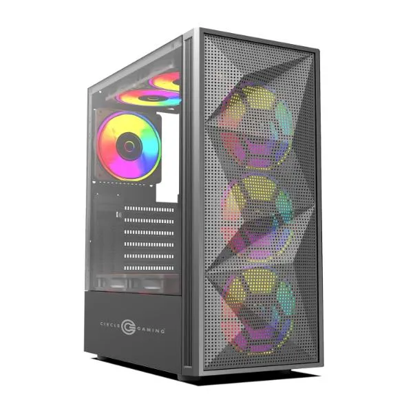 Circle Elegantor M1 Mid-Tower Case Gaming Cabinet - Black