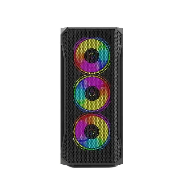 Circle Elegantor X1 RGB with 120 mm 4 RGB Fans, Front Mesh Panel, Side is Tempered Glass, Water Cooling Support 120/240/360 mm, 325 mm Graphics Card, 160 mm CPU Cooler Height, 2 HDD/SSD Slot