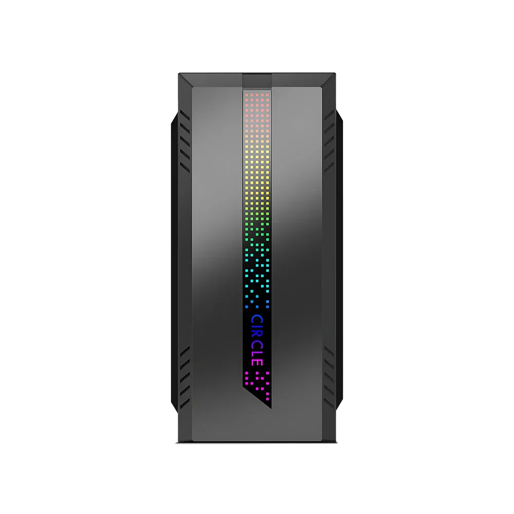 Circle Glare 3.0 with SMPS (ATX) Cabinet - C-DOT RGB Variant (Black) overview 1