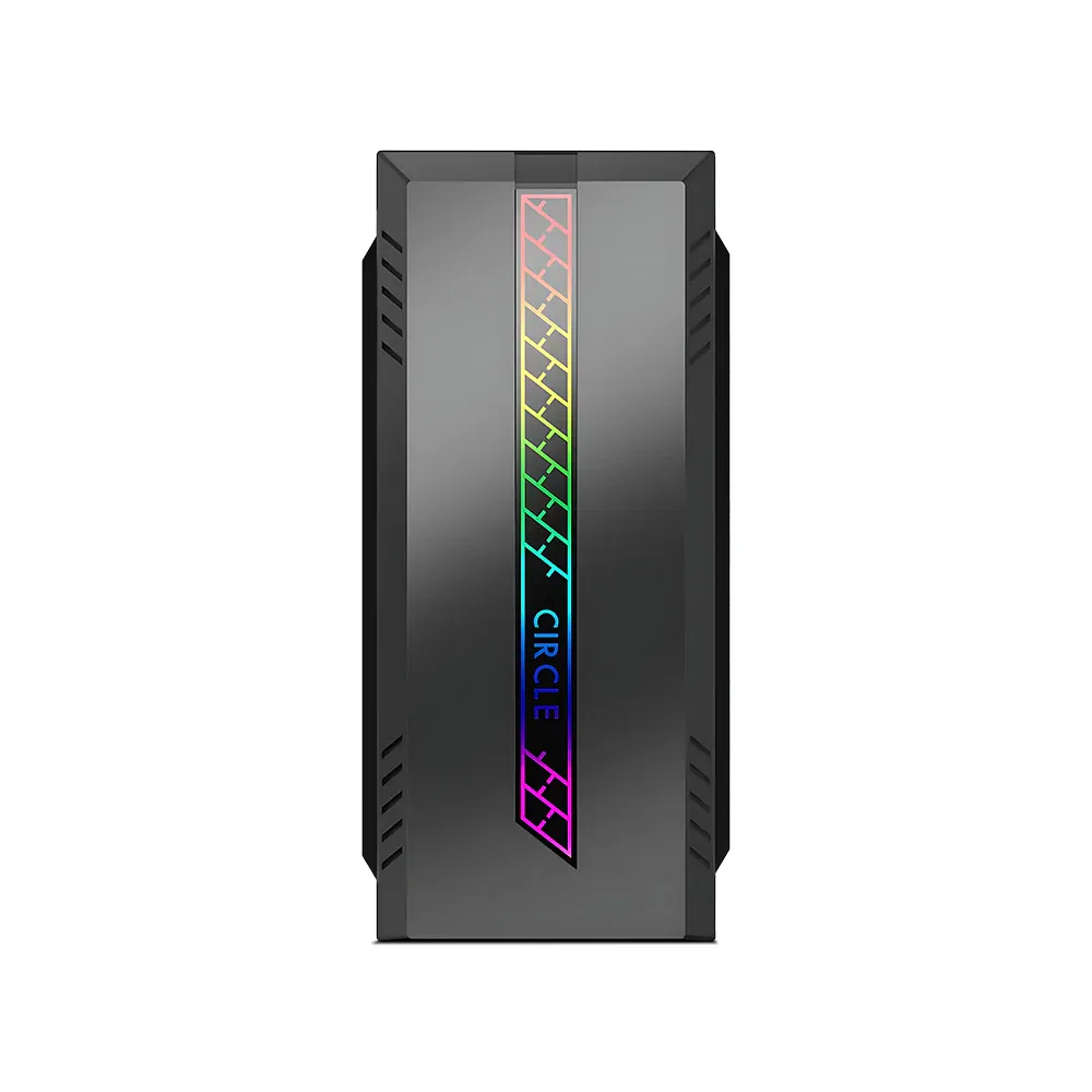 Circle Glare 3.0 with SMPS (ATX) Cabinet - C-Line RGB Variant (Black) overview 2