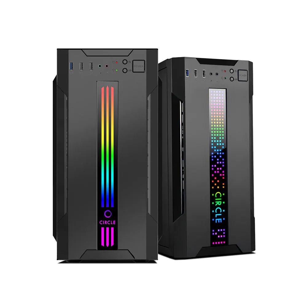 Circle Radient 3.0 C-DOT with SMPS (M-ATX) Mini Tower Cabinet (Black) overview 1