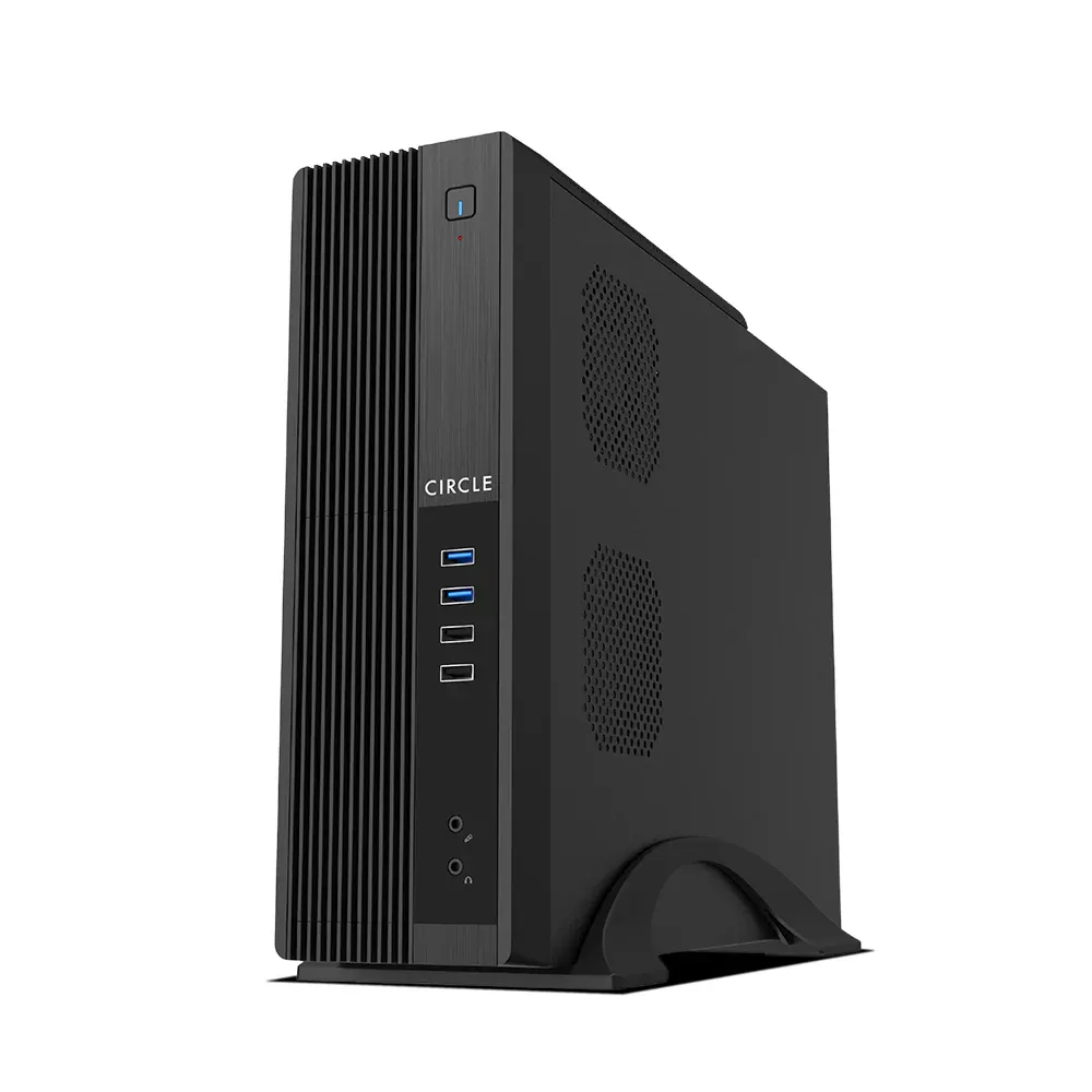 Circle STICK M1 3.0 CPU Cabinet - Black | Compact Micro-ATX Case with Power Supply overview 1