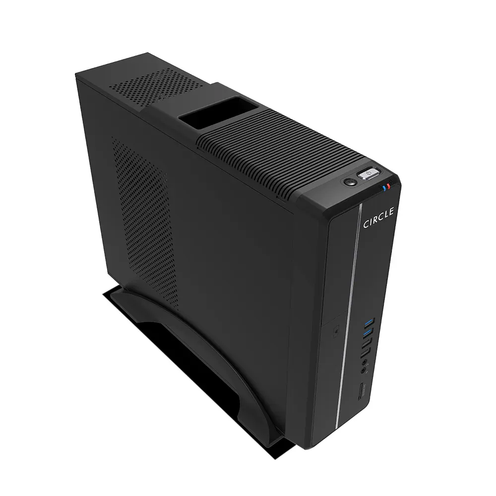 Circle Stick M2 3.0 with SMPS (M-ATX) Mini Tower Cabinet (Black) overview 1