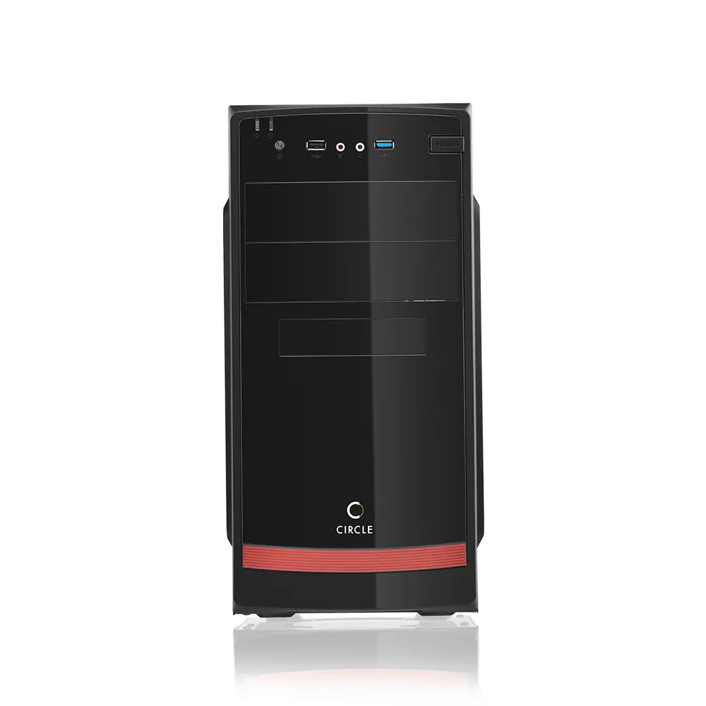 Circle Verve 3.0 with SMPS (M-ATX) Mini Tower Cabinet (Black) overview 1