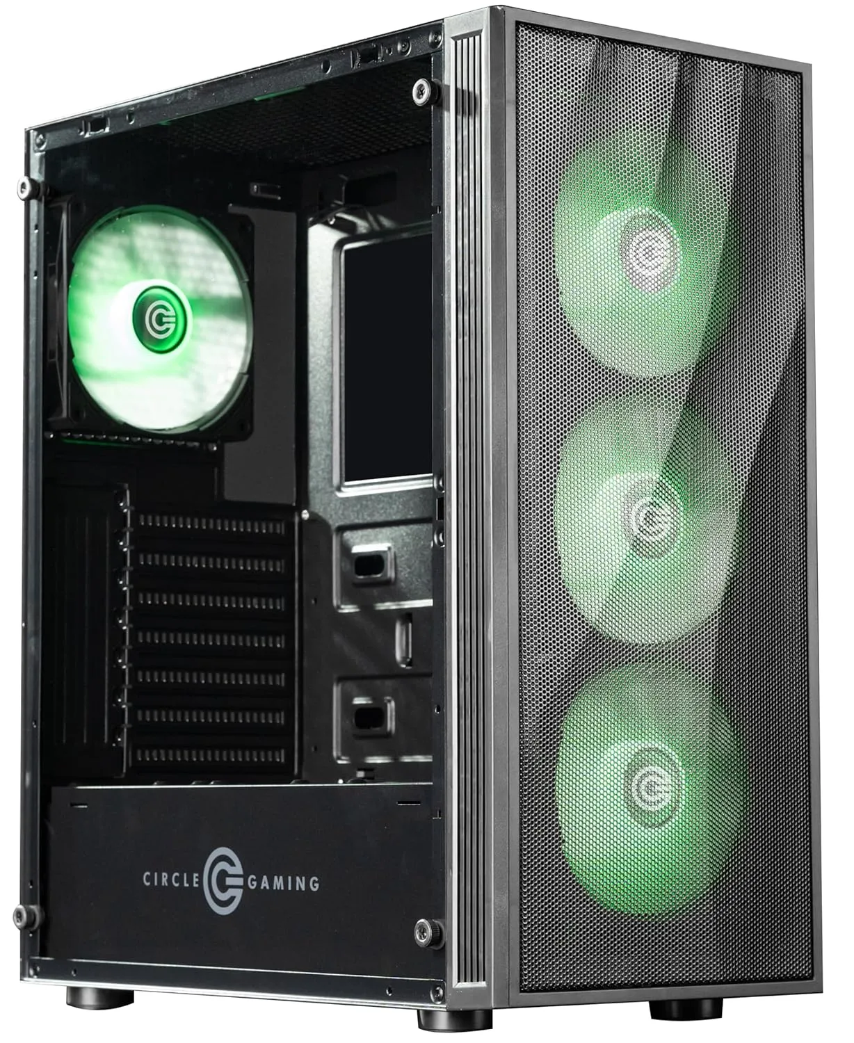 Circle Xtender X1 ATX Mid Tower Gaming Cabinet (Black) overview 1