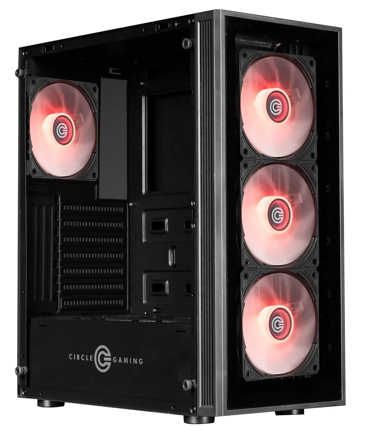 Circle Xtender X2 ATX Mid Tower Gaming Cabinet (Black) overview 1