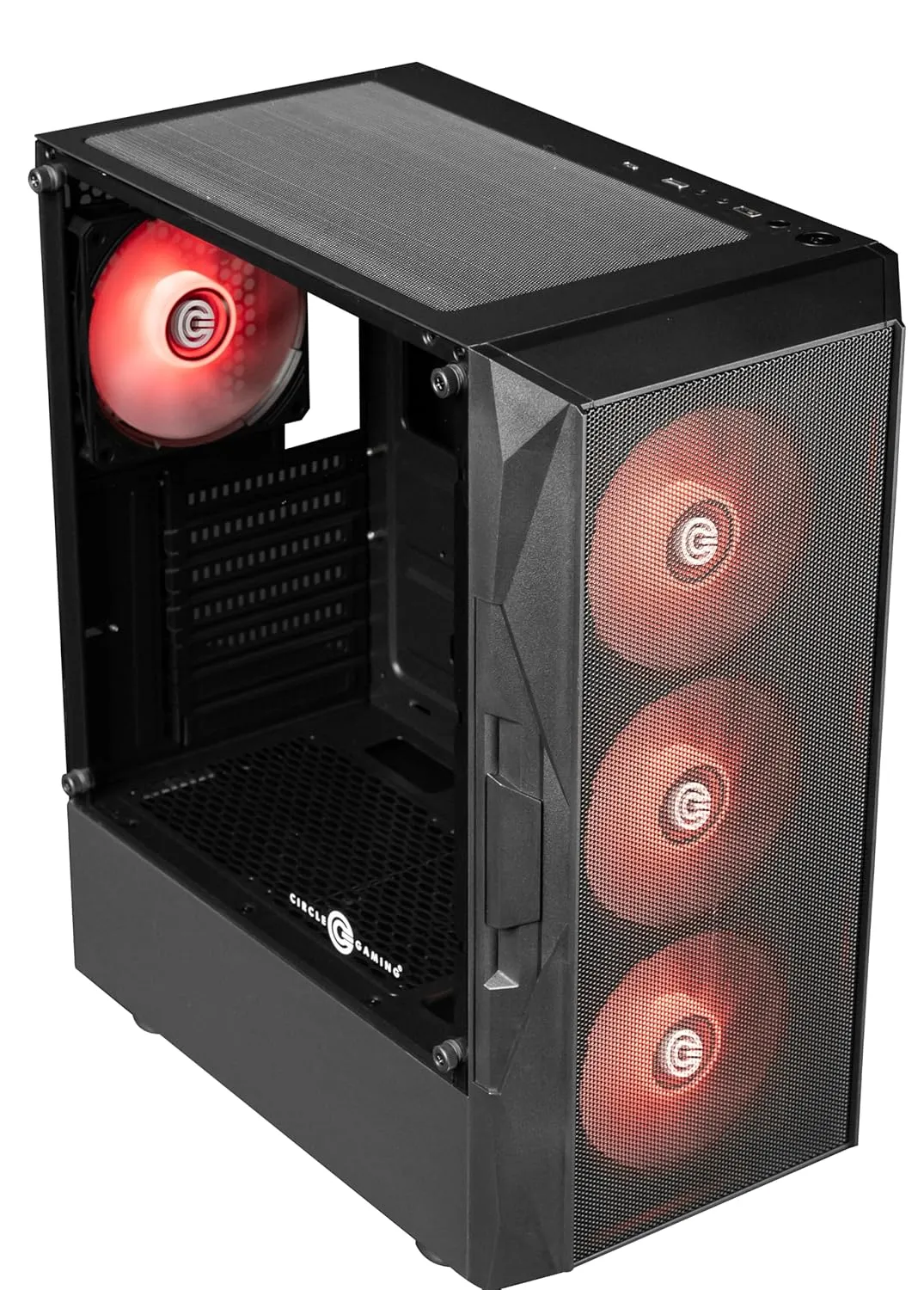 Circle Xtender X4 ATX Mid Tower Gaming Cabinet (Black) overview 1