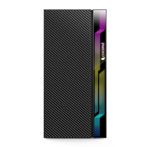 CoCoNut Cosmic mATX with SM45 Power Supply and RGB Strip - Black