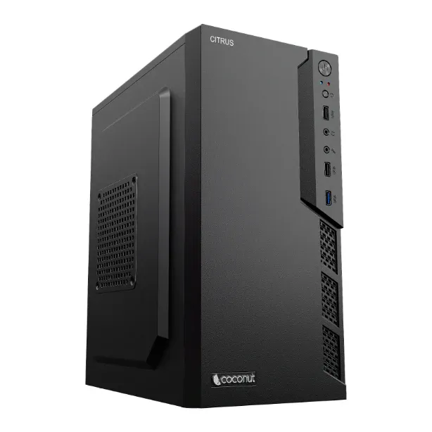 Coconut Citrus - mATX Office Cabinet with Power Supply overview 1