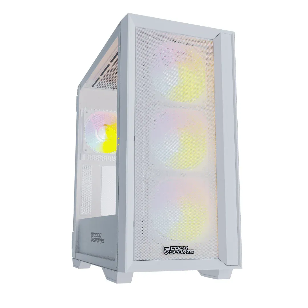 Coconut RAMPAGE 4000D Gaming Cabinet - White overview 1