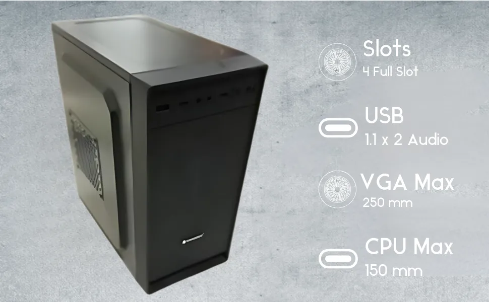 Consistent CIE103 Computer Cabinet with Power Supply 103 overview 2
