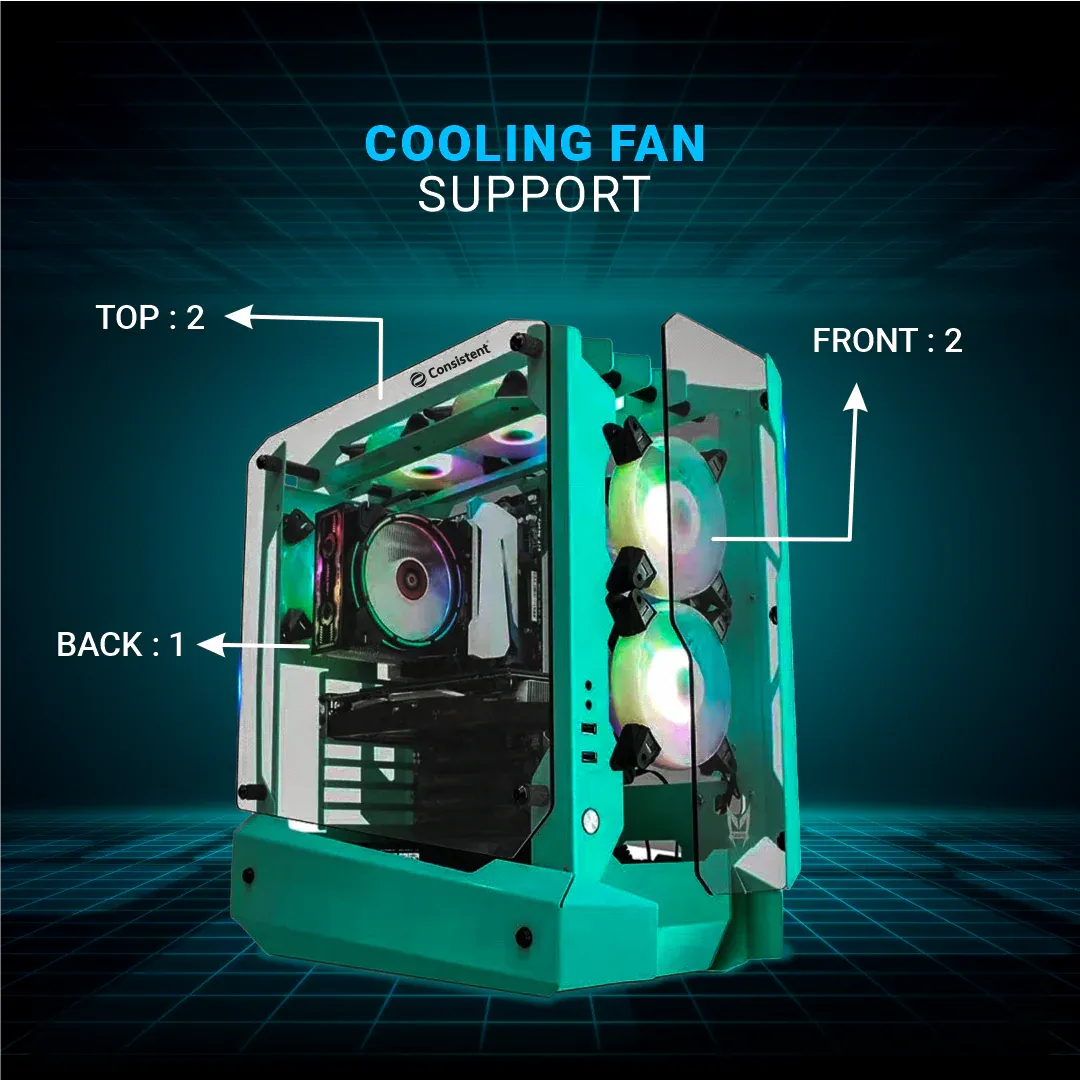 Consistent Cosmos Gaming Cabinet 2014 | Support : Micro ATX/Mini-ITX | USB 3.0 Type-C | Tempered Glass on Side & Front Panel overview 2