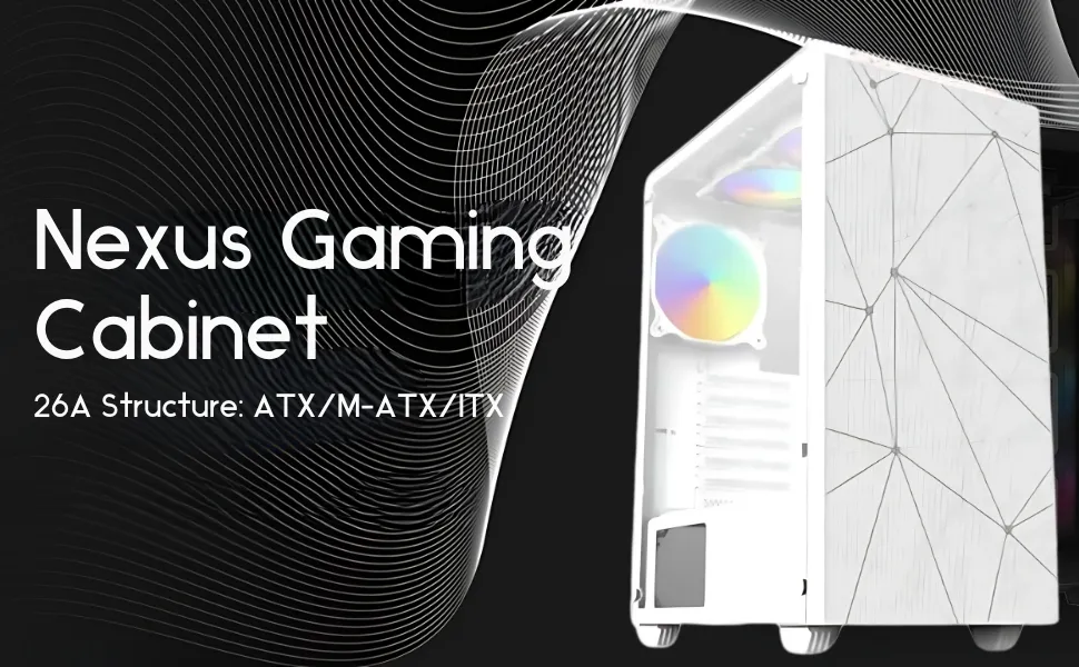 Consistent Nexus Gaming Cabinet 2003 | Slots - 4Full Slot | VGA Max- 250mm | CPU Max-150 mm | USB -1.1 x 2 Audio overview 2