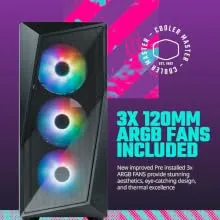 Cooler Master CMP 520 (ATX) Mid Tower Cabinet (Black) overview 3