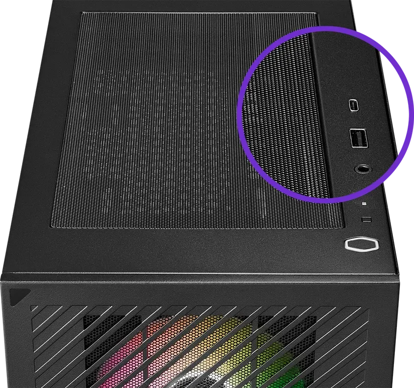 Cooler Master Elite 301 ARGB (M-ATX) Mini Tower Cabinet (Black) overview 4