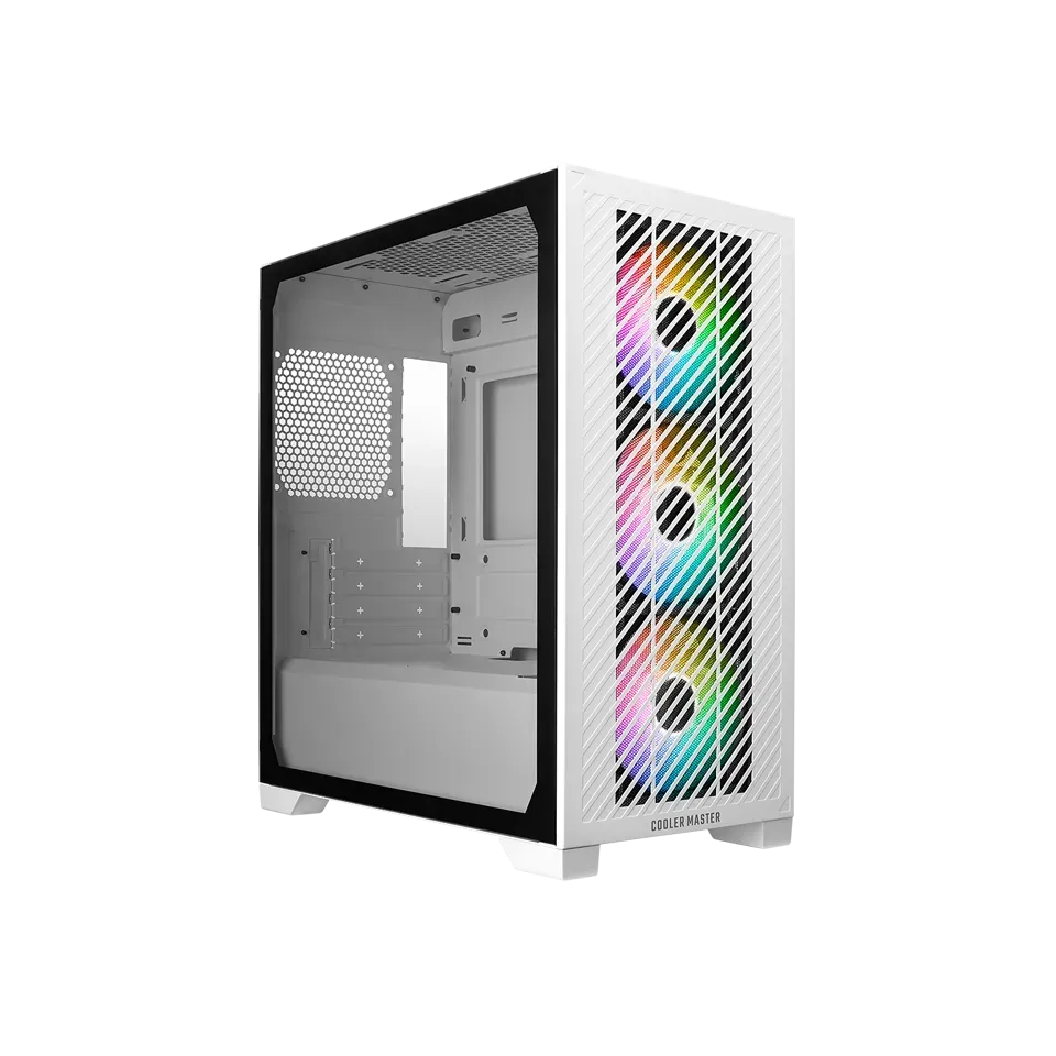 Cooler Master Elite 301 ARGB (M-ATX) Mini Tower Cabinet (White) overview 1