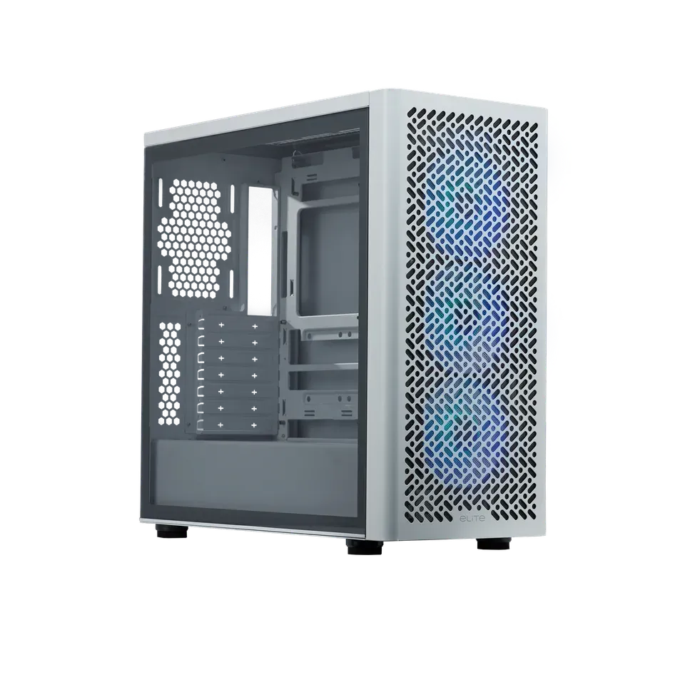 Cooler Master Elite 502 White ARGB E-ATX Mid Tower Case overview 1