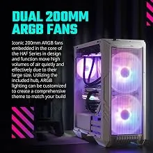 Cooler Master HAF 500 (ATX) Cabinet (Black) overview 3