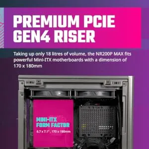 Cooler Master MasterBox NR200P Max (M-ITX) Mini Tower Cabinet (Black-Grey) overview 2