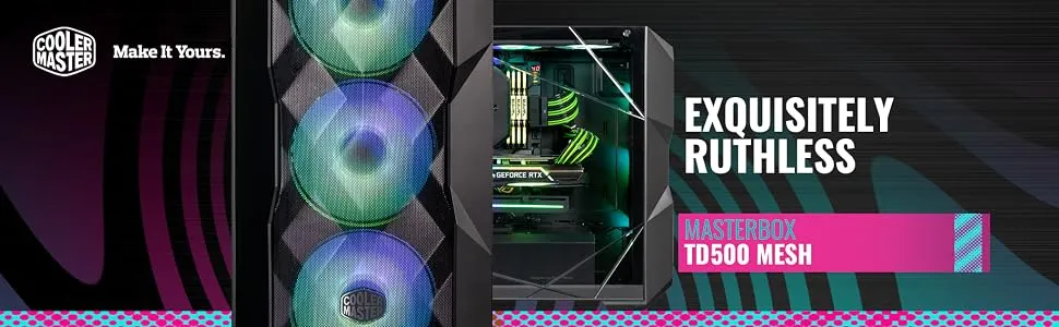 Cooler Master MasterBox TD500 Mesh Cabinet (Black) overview 1