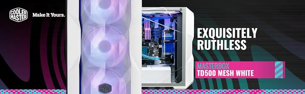 Cooler Master MasterBox TD500 Mesh Cabinet (White) overview 1