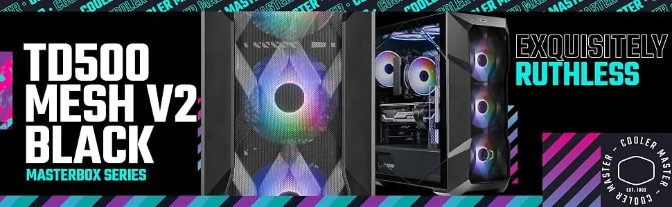 Cooler Master MasterBox TD500 Mesh V2 ARGB (E-ATX) Mid Tower Cabinet (Black) overview 1