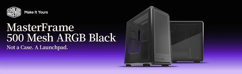 Cooler Master MasterFrame 500 Mesh ARGB Black E-ATX Mid Tower Case overview 1