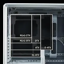 Cooler Master MasterFrame 500 Mesh ARGB Silver E-ATX Mid Tower Case overview 6