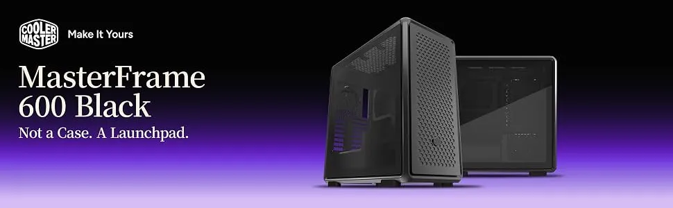 Cooler Master MasterFrame 600 E-ATX Mid Tower Case (Black) overview 1