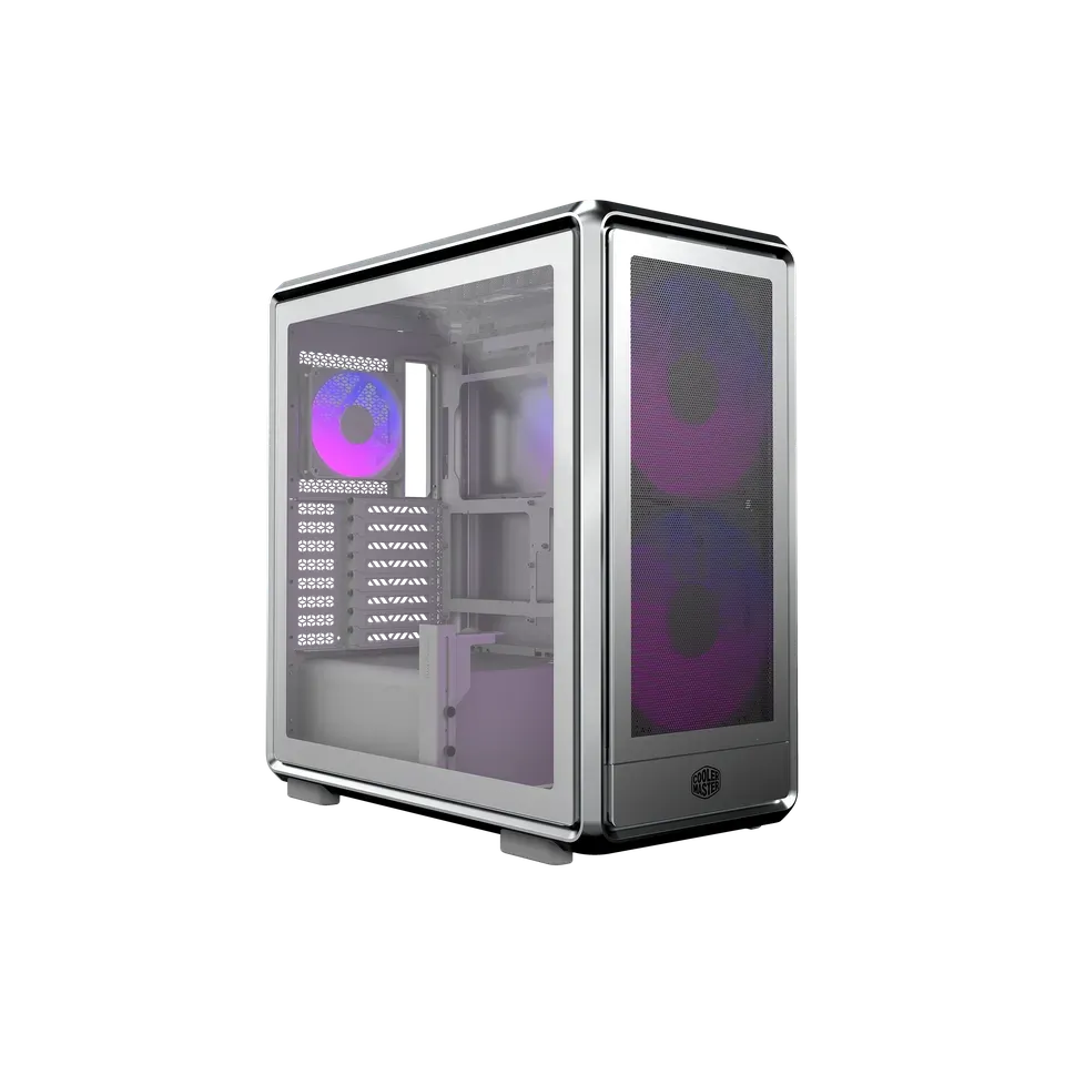 Cooler Master MasterFrame 600 Mesh ARGB Silver E-ATX Mid Tower Case overview 1