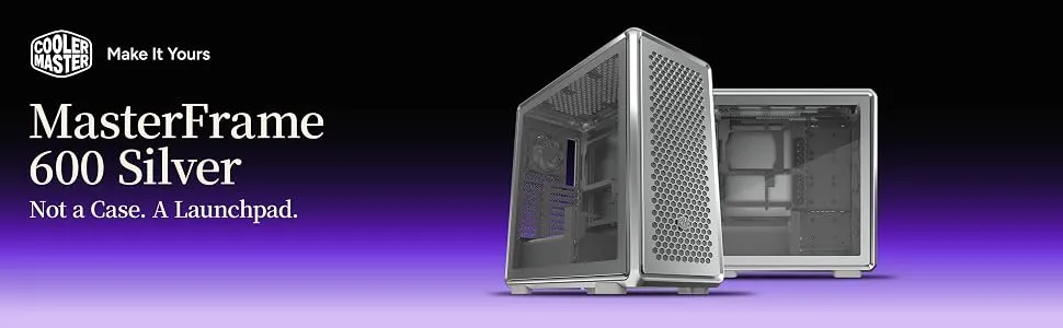 Cooler Master MasterFrame 600 Silver E-ATX Mid Tower Case overview 1