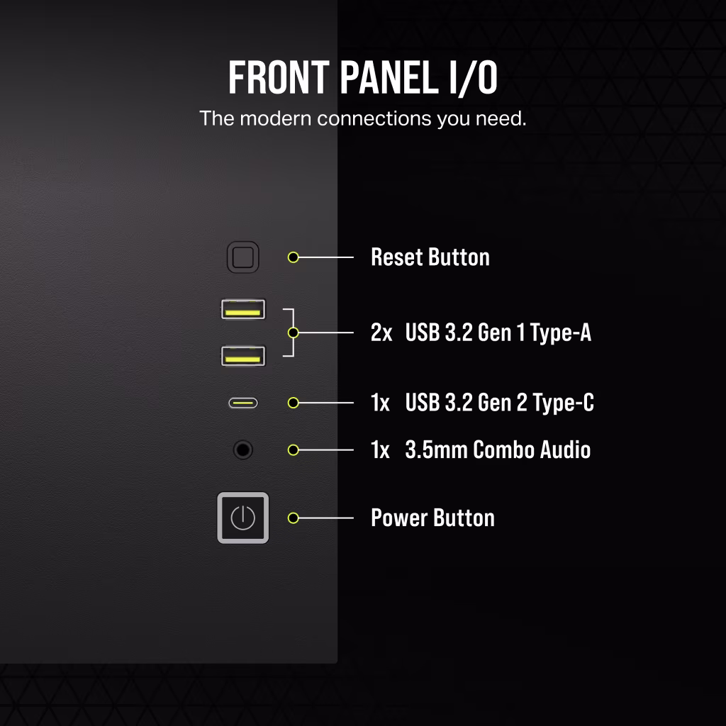 Corsair 2500D Airflow (M-ATX) Mid-Tower Cabinet (Black) overview 10