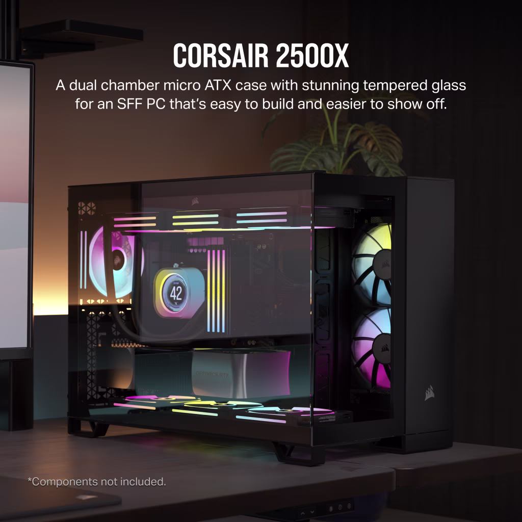 Corsair 2500X Airflow (M-ATX) Mid-Tower Cabinet (Black) overview 1