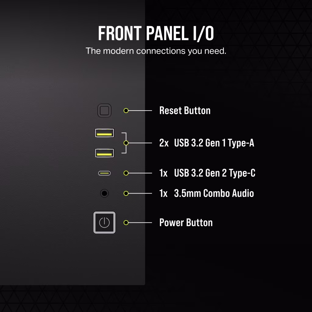 Corsair 2500X Airflow (M-ATX) Mid-Tower Cabinet (Black) overview 10